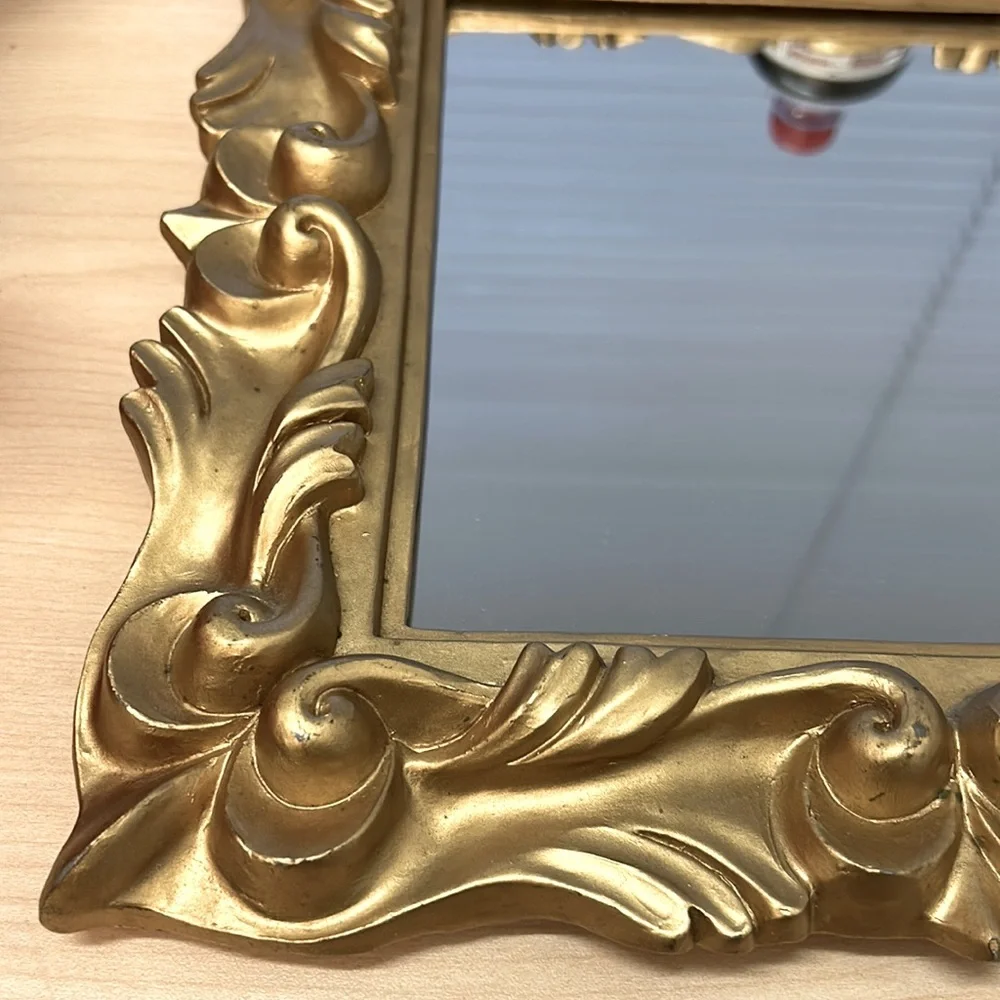 Gold Ornate Wall Hanging Mirror
